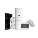 Sistem Fotovoltaic Complet Invertor Livoltek 3kWh + Baterie Livoltek 5kW, compus din 7 Panouri Fotovoltaice Trina Vertex S+ Cu Putere De 450W, ATS, Tablou Protectii DC + Stuctura Prindere Pentru Acoperis Tip Tabla